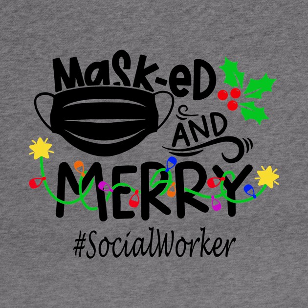 Masked And Merry Social Worker Christmas by binnacleenta